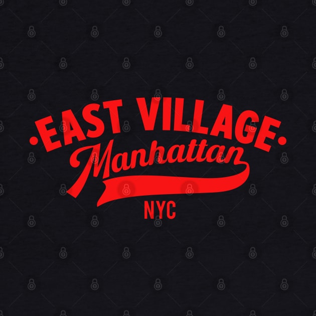 East Village Manhattan - NYC Minimal Logo by Boogosh